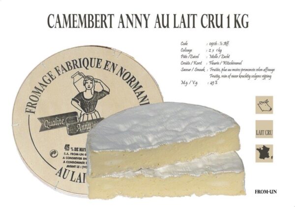 Camembert anny au lait cru